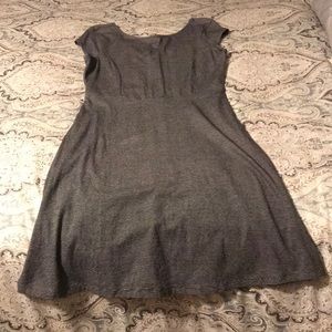 Dress blue and white scoop back